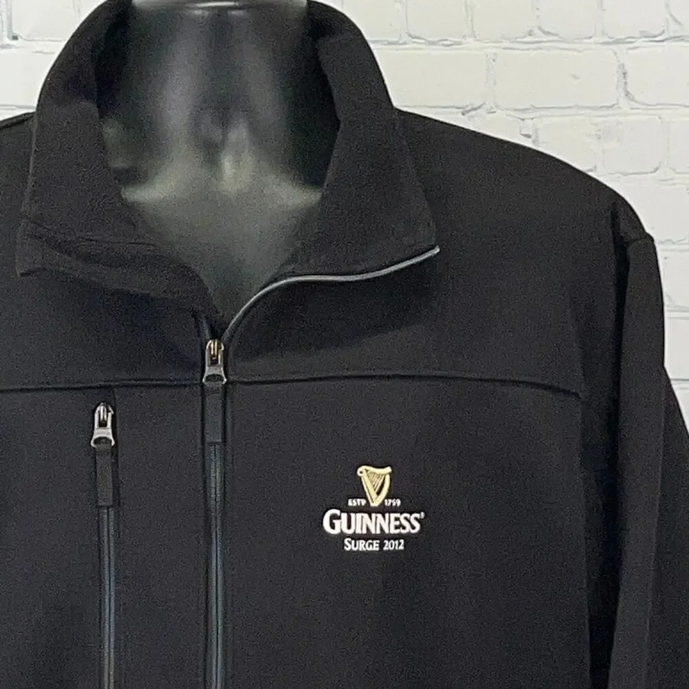 Guinness Surge 2012 Jacket Beer Brewery Antigua Cold Weather Black XL X-Large